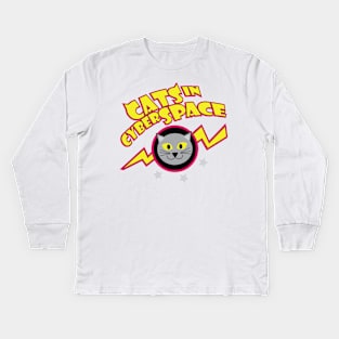 Cats in Cyberspace Kids Long Sleeve T-Shirt
